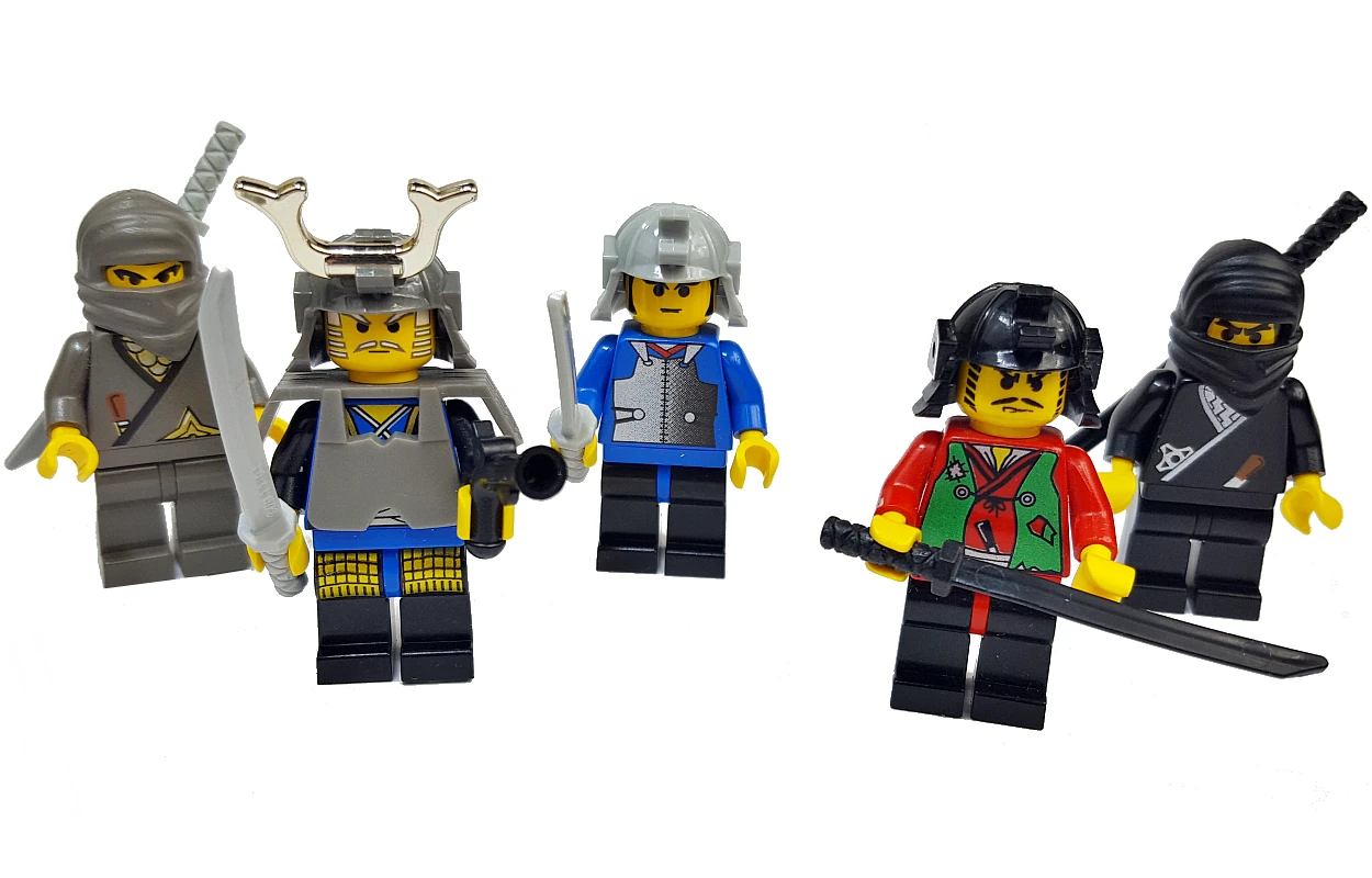 Figurki samurajów NINJA z serii LEGO® Castle