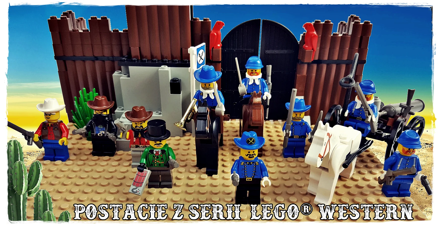 Figurki LEGO® z serii Western - bandyci i żołnierze kawalerii