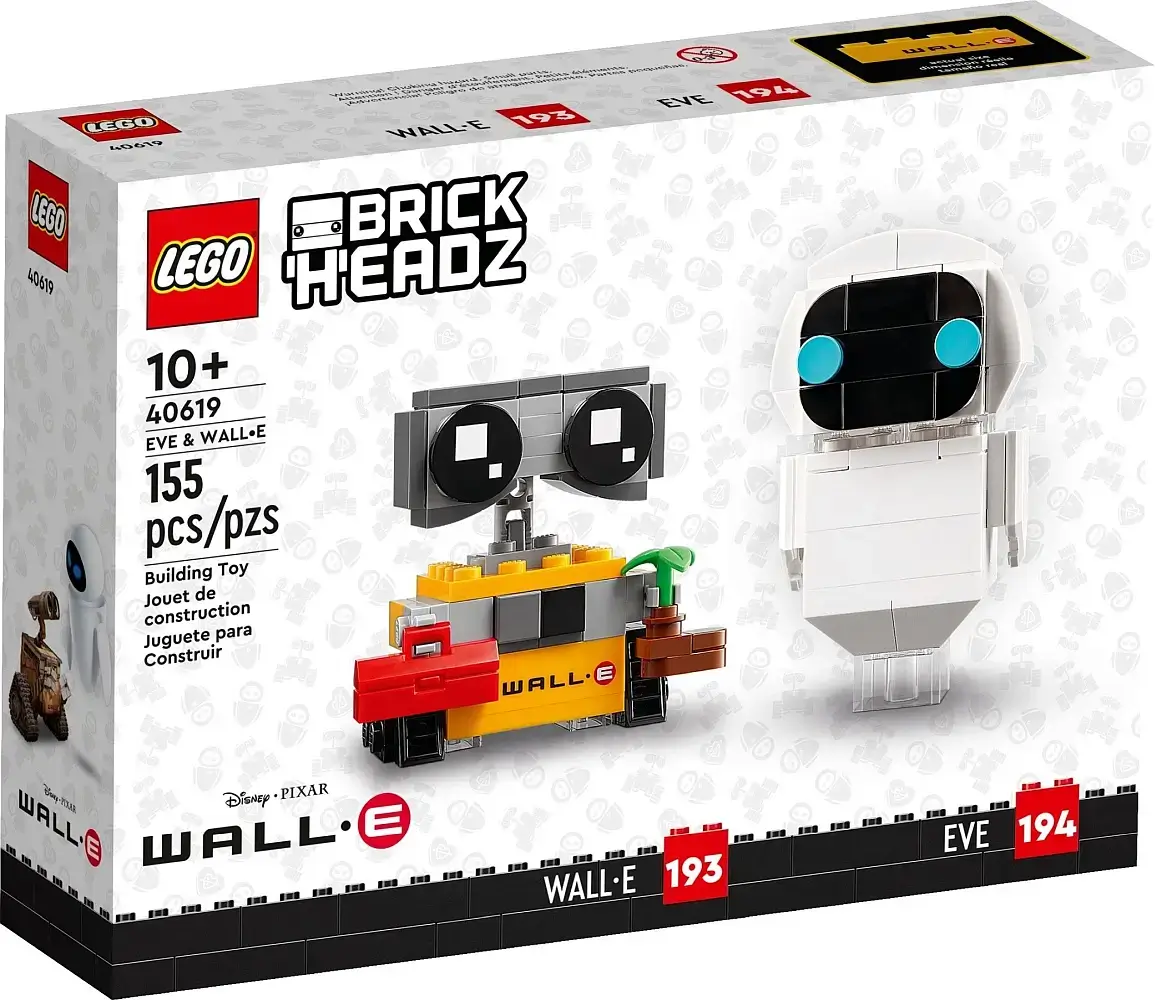 Pudełko zestawu 40619 z serii LEGO® BrickHeadz – EWA i WALL-E