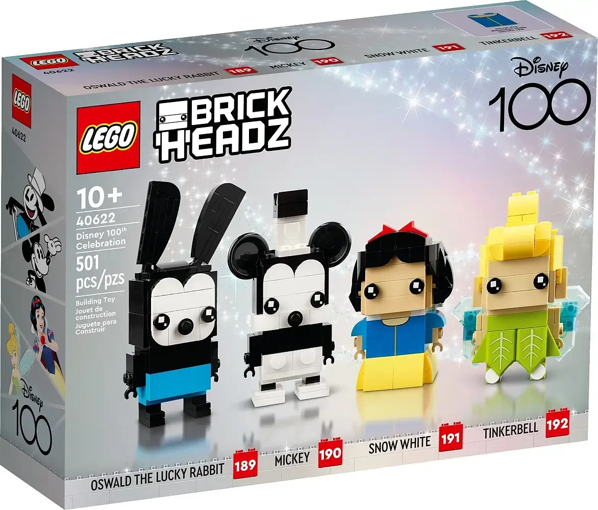Pudełko zestawu 40622 z serii LEGO® BrickHeadz: Disney — 100. urodziny