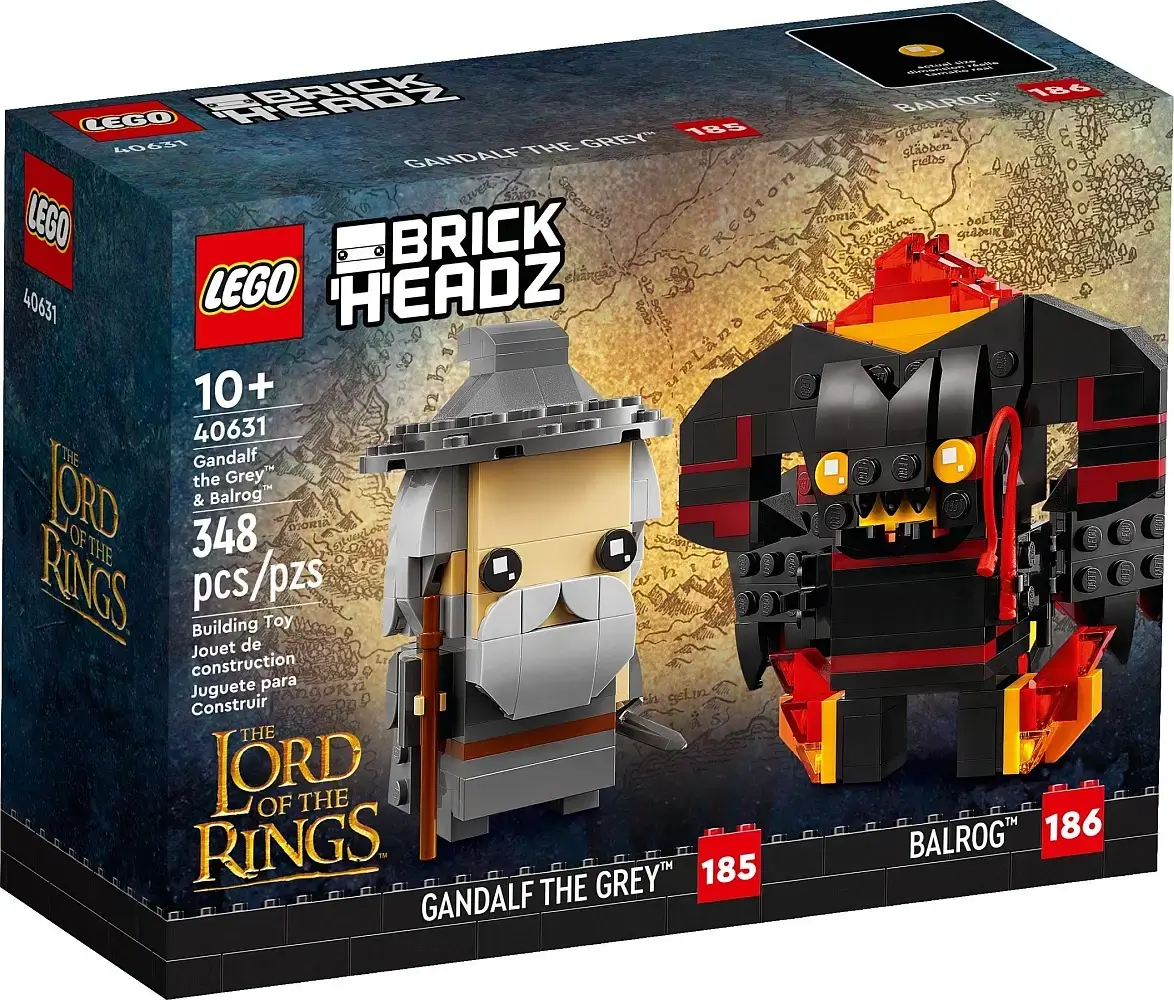 Pudełko zestawu 40631 z serii LEGO® BrickHeadz – Gandalf Szary™ i Balrog™