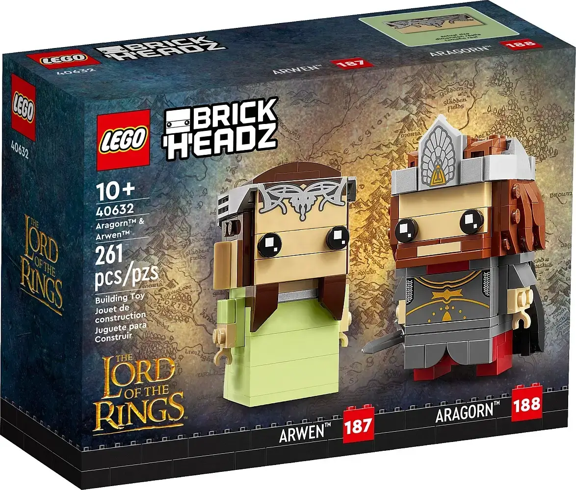 Pudełko zestawu 40632 z serii LEGO® BrickHeadz – Aragorn™ i Arwena™