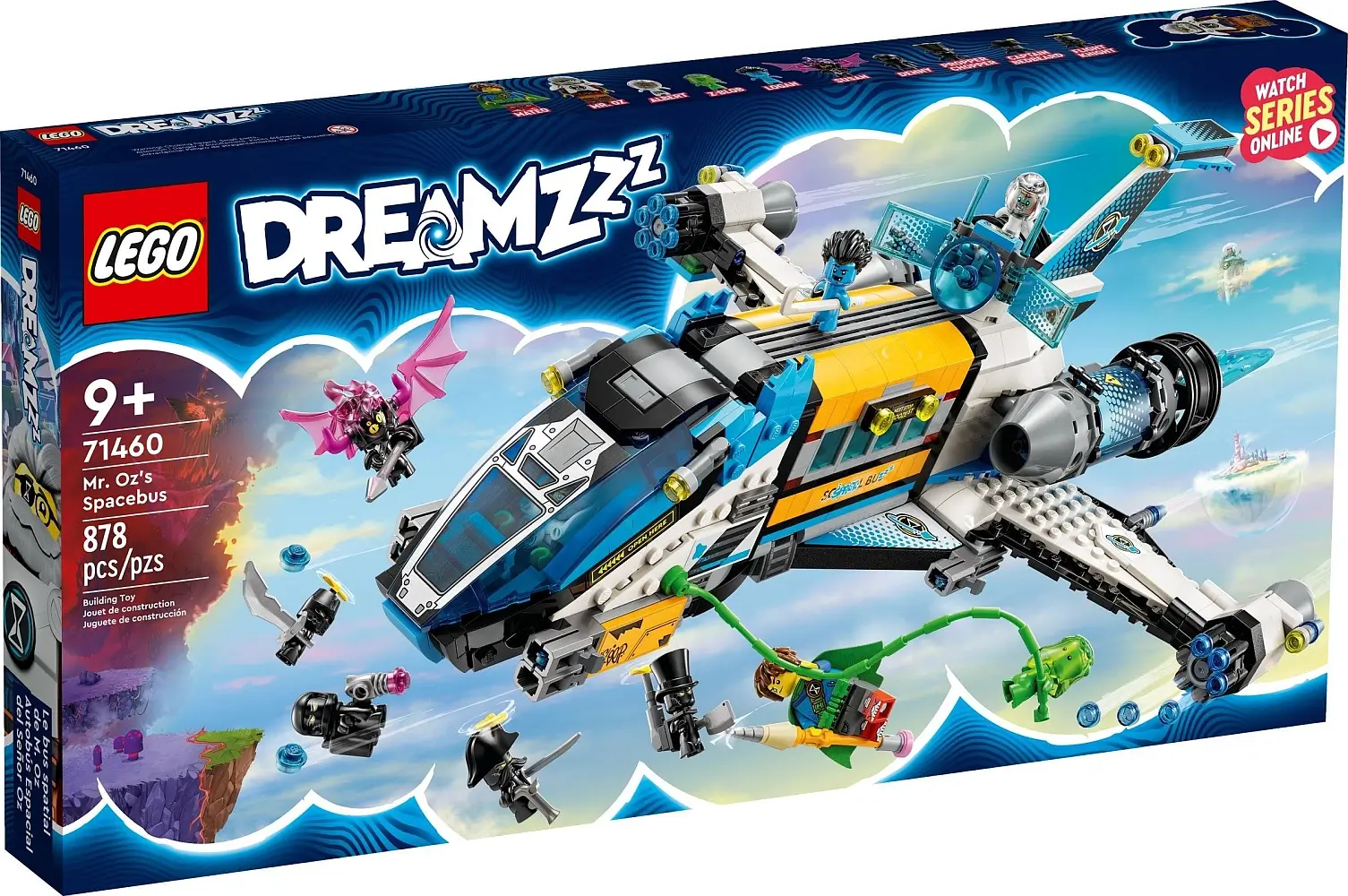 Pudełko zestawu 71460 z serii DREAMZzz™ – Kosmiczny autobus pana Oza 