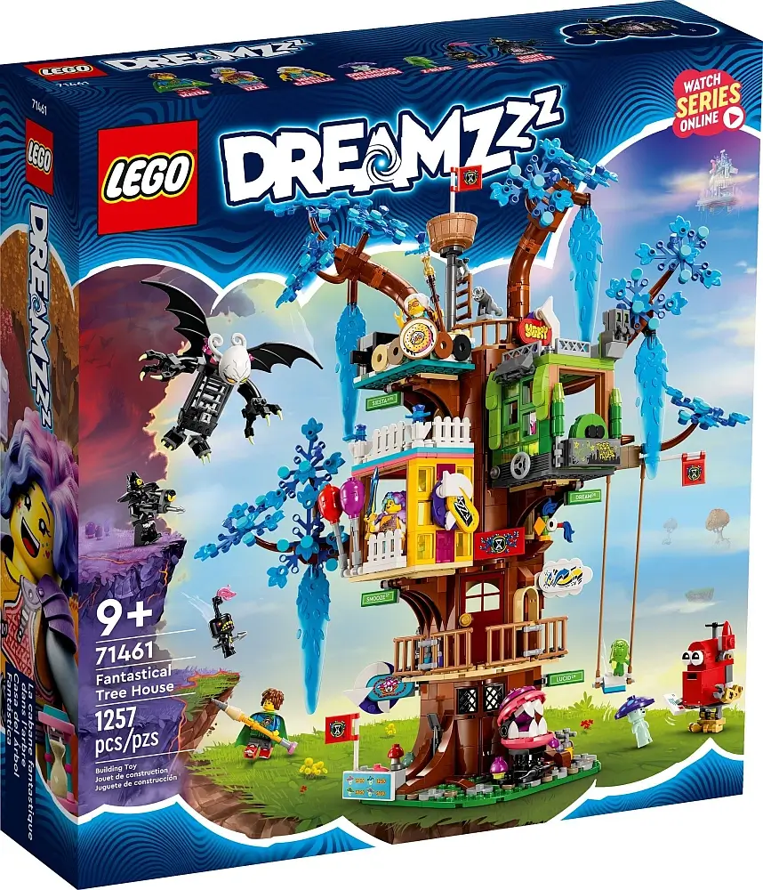 Pudełko zestawu 71461 z serii DREAMZzz™ – kolorowy domek na drzewie 