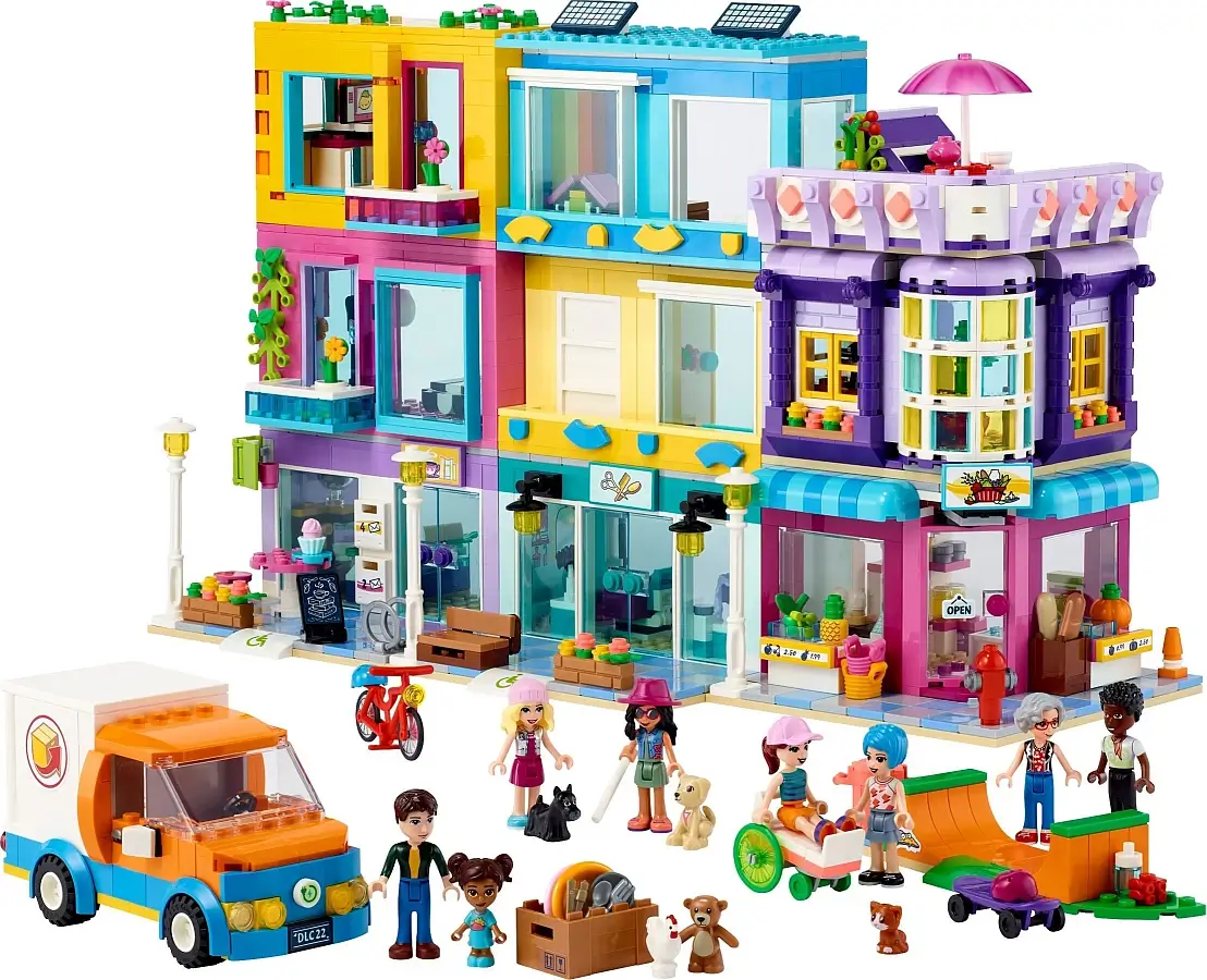 Budynki przy głównej ulicy z serii LEGO® Friends™