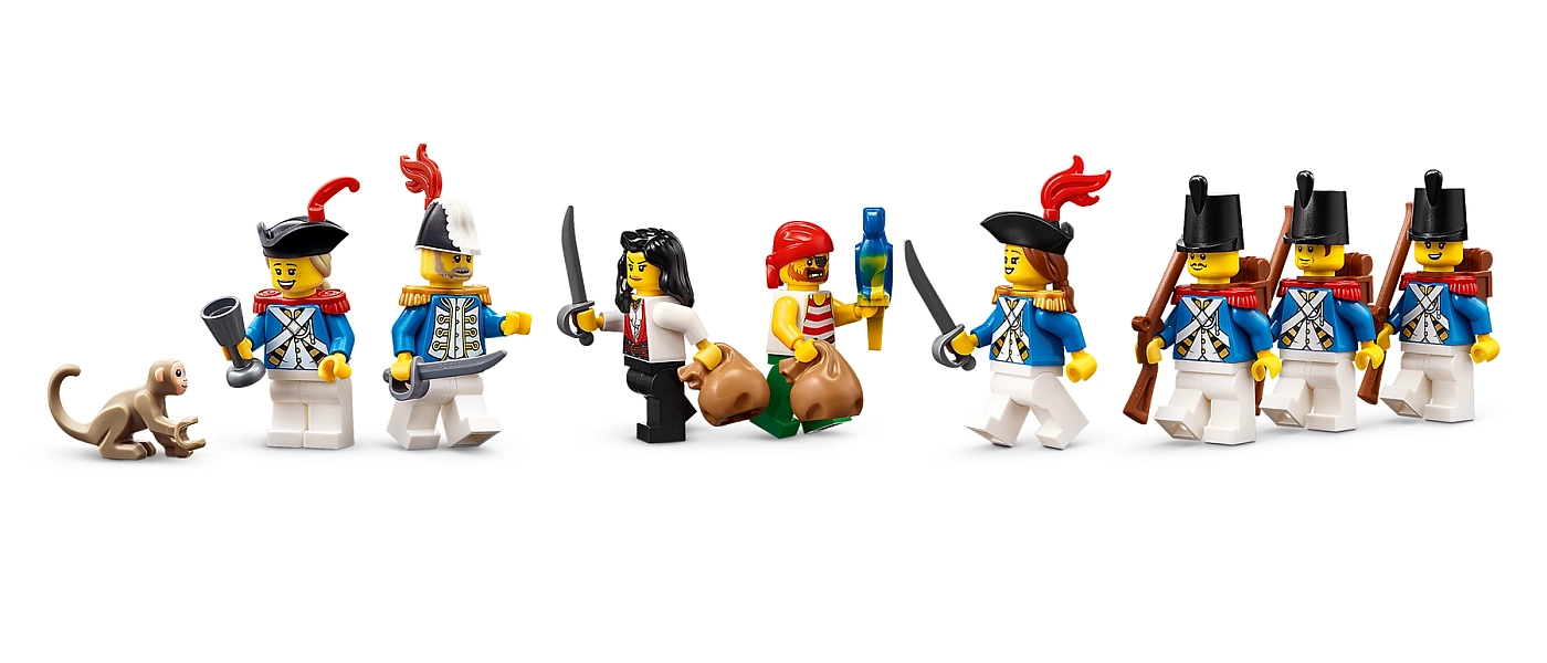 Figurki żołnierzy i piratów z zestawu LEGO® 10320