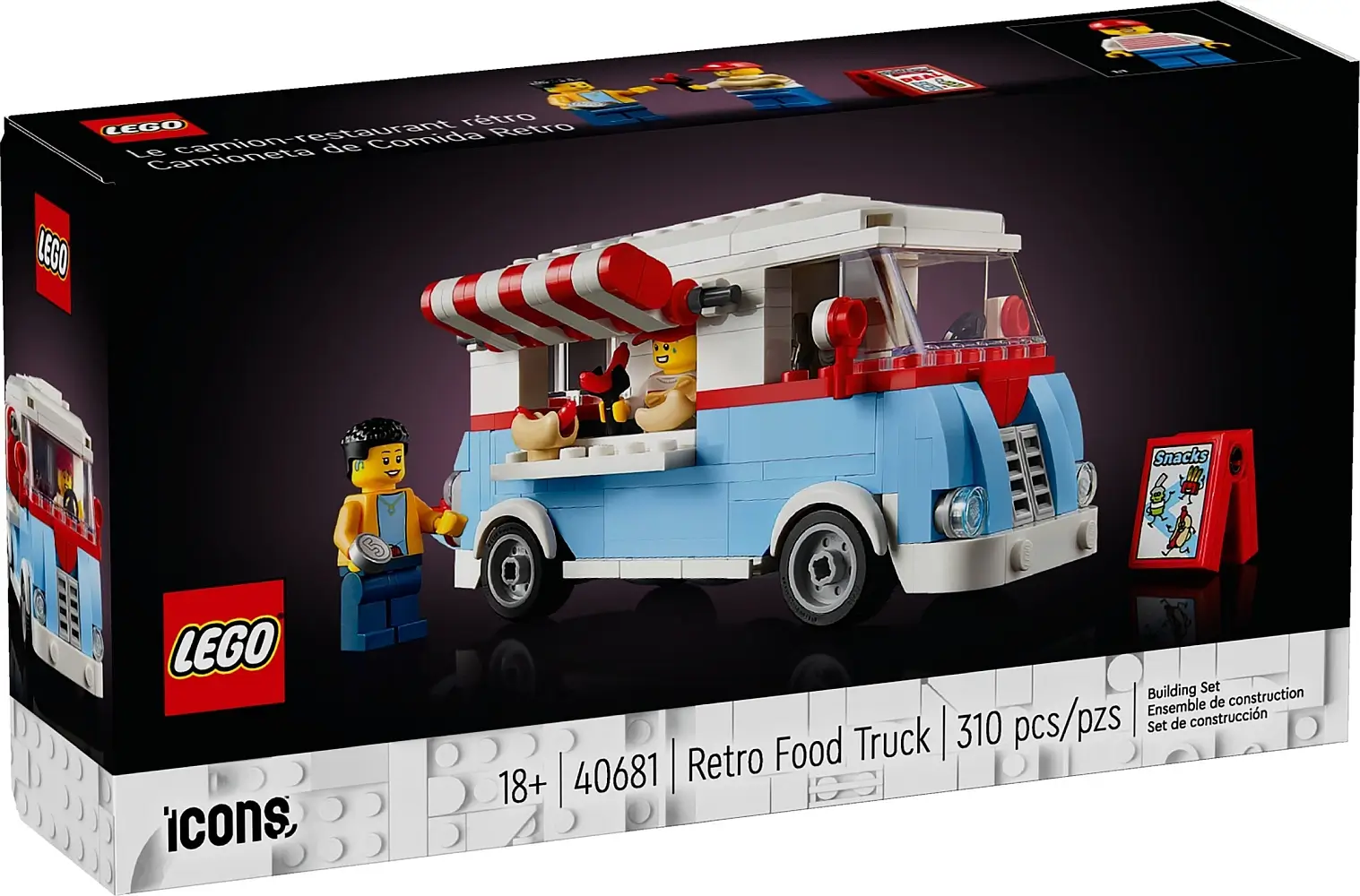 Pudełko zestawu 40681 z serii Icons™ – Retro food truck