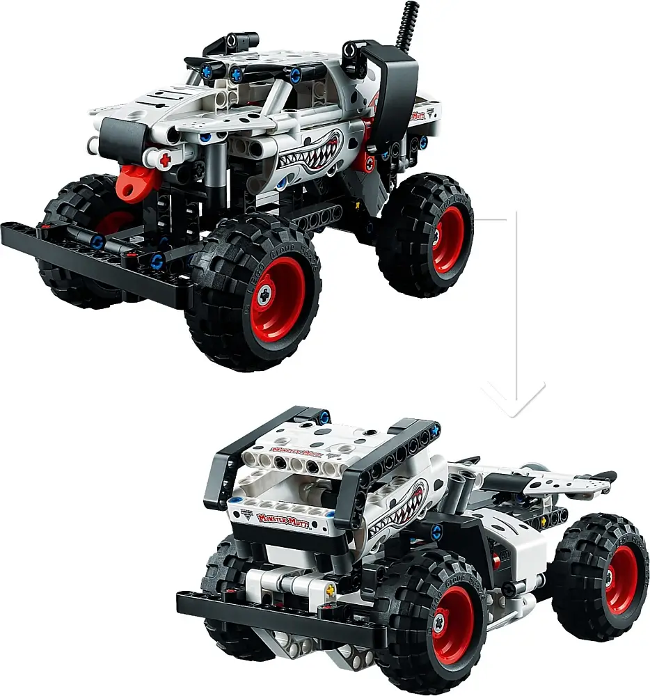 Monster Mutt™ Dalmatian i ciężarówka wyścigowa z serii LEGO® Technic™
