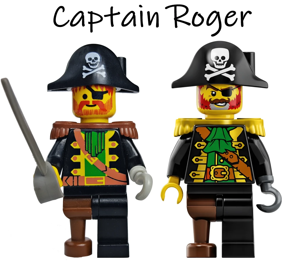 Porównanie oryginalnej i nowej wersji figurki LEGO® kapitana Rogera