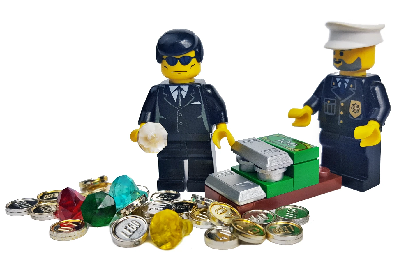Monety, bankonty i diamenty z klocków LEGO®