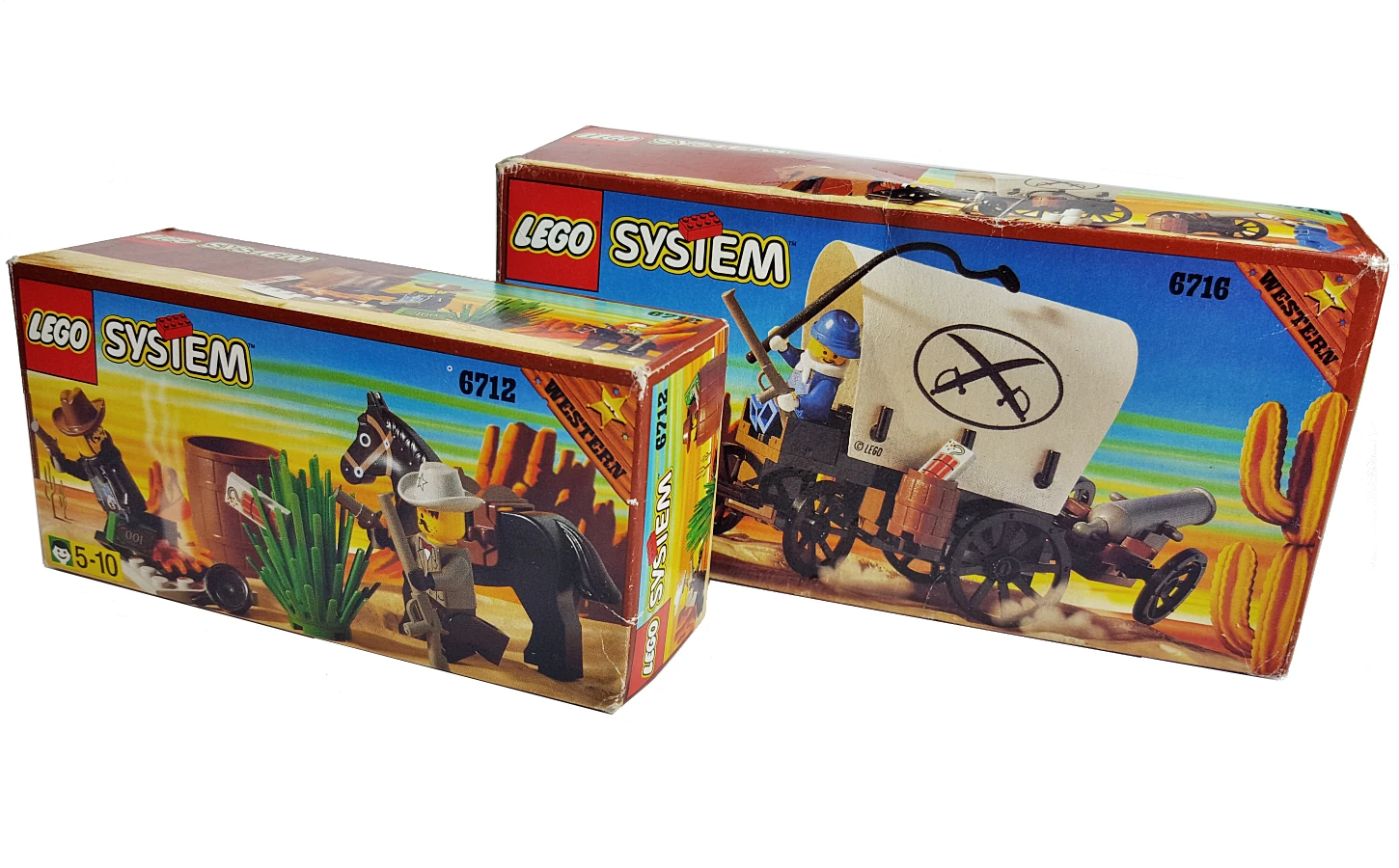 Pudełka zestawów z unikatowej serii LEGO® Western