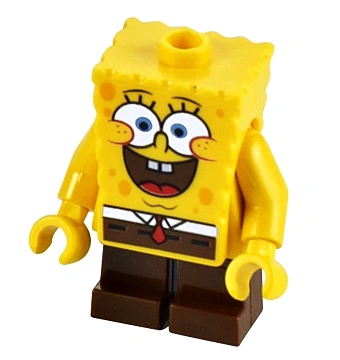 Figurka LEGO® przedstawiająca SpongeBoba Kanciastoportego