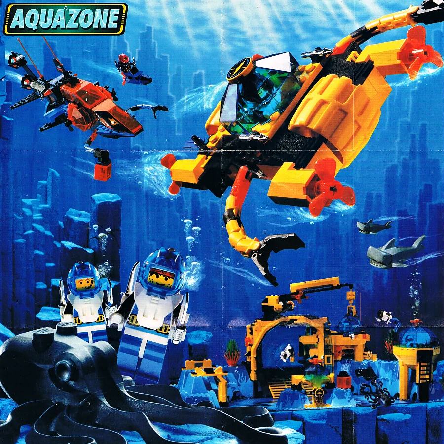 Plakat z podwodną sceną z serii LEGO® Aquazone