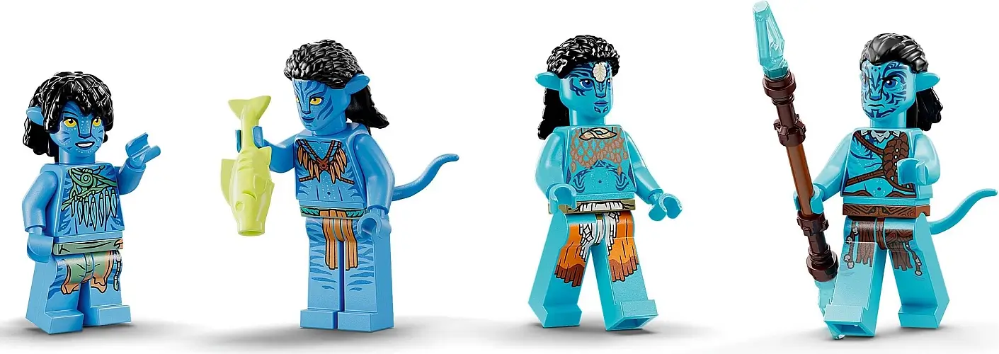 Niebieskie figurki LEGO® przedstawiające rasę Na'vi