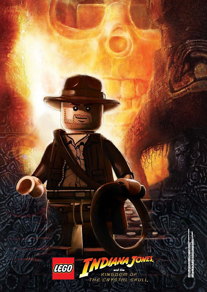 Plakat z filmu Indiana Jones i Królestwo Kryształowej Czaszki w wersji z klocków LEGO®