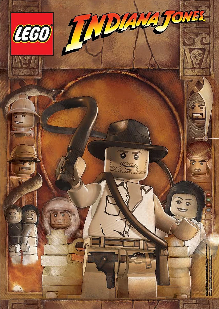 Plakat z filmu Poszukiwacze Zaginionej Arki w wersji z klocków LEGO®