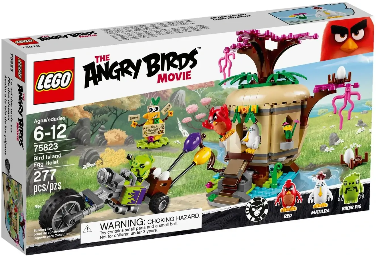 Pudełko zestawu 75823 z serii LEGO® Angry Birds™ – kradzież jaj na Ptasiej Wyspie