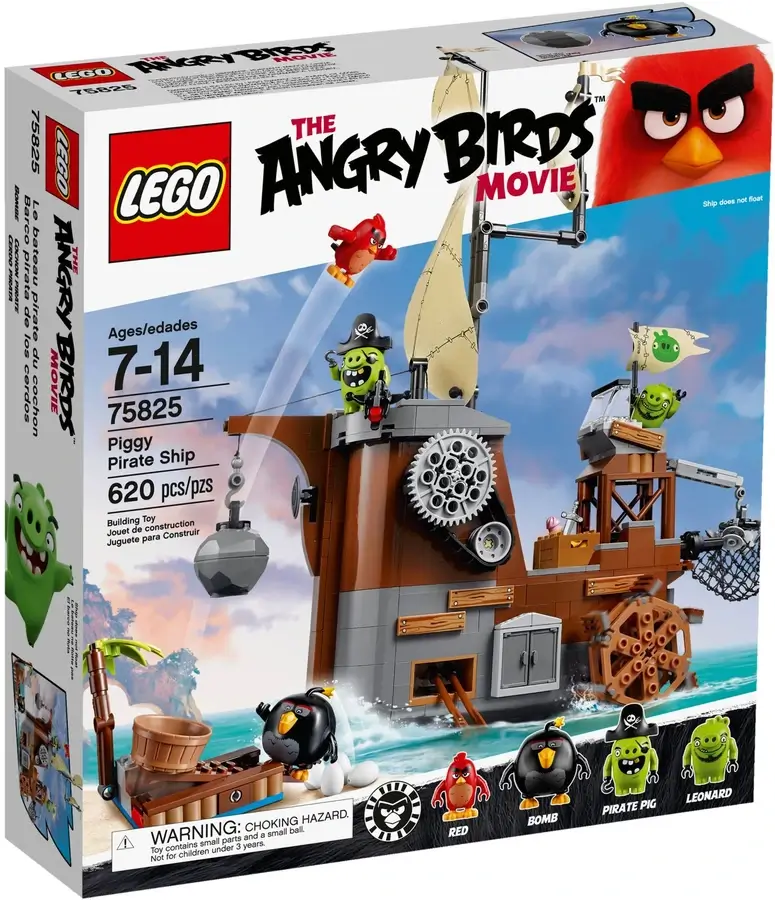 Pudełko zestawu 75825 z serii LEGO® Angry Birds™ – statek świnek