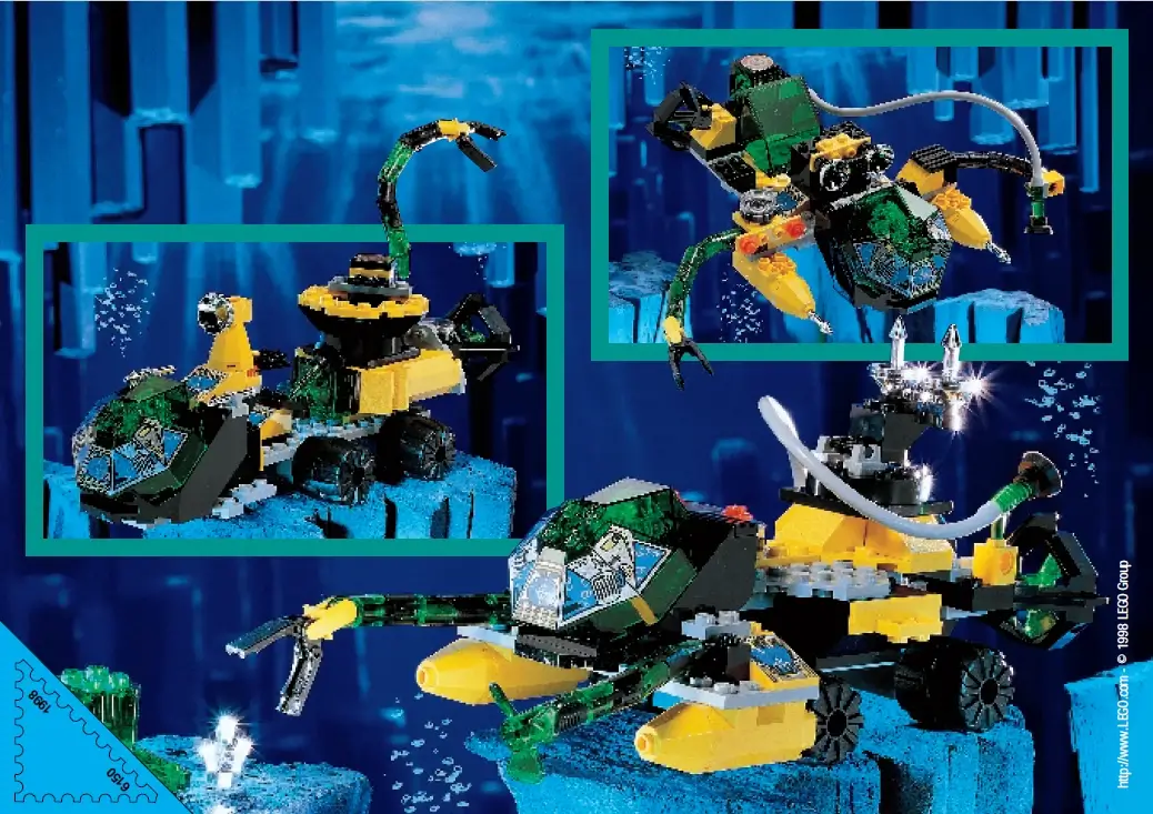 Tył instrukcji składania wykrywacza kryształów z serii LEGO® Aquazone
