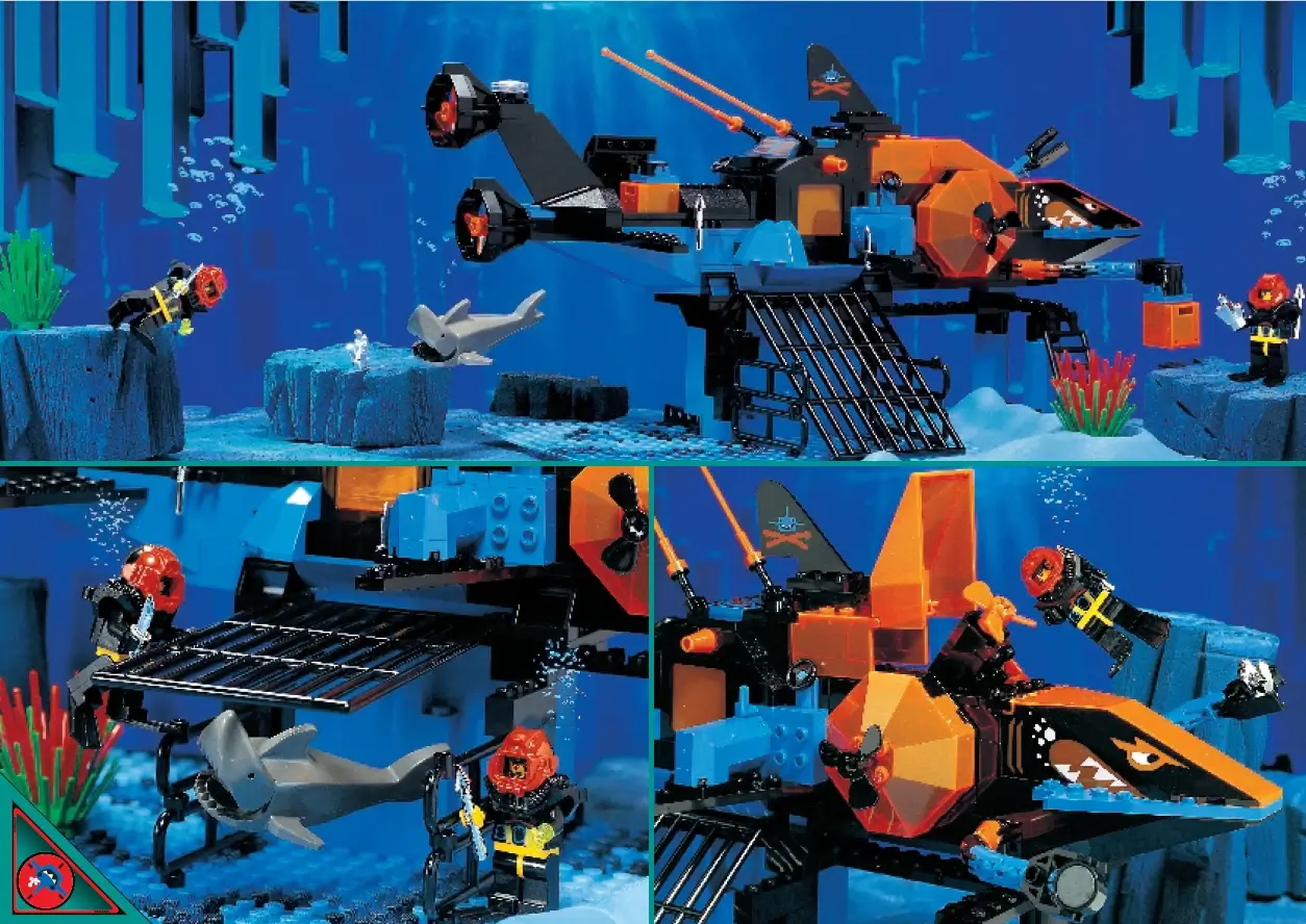 Tył instrukcji składania bazy Akwarekinów z serii LEGO® Aquazone