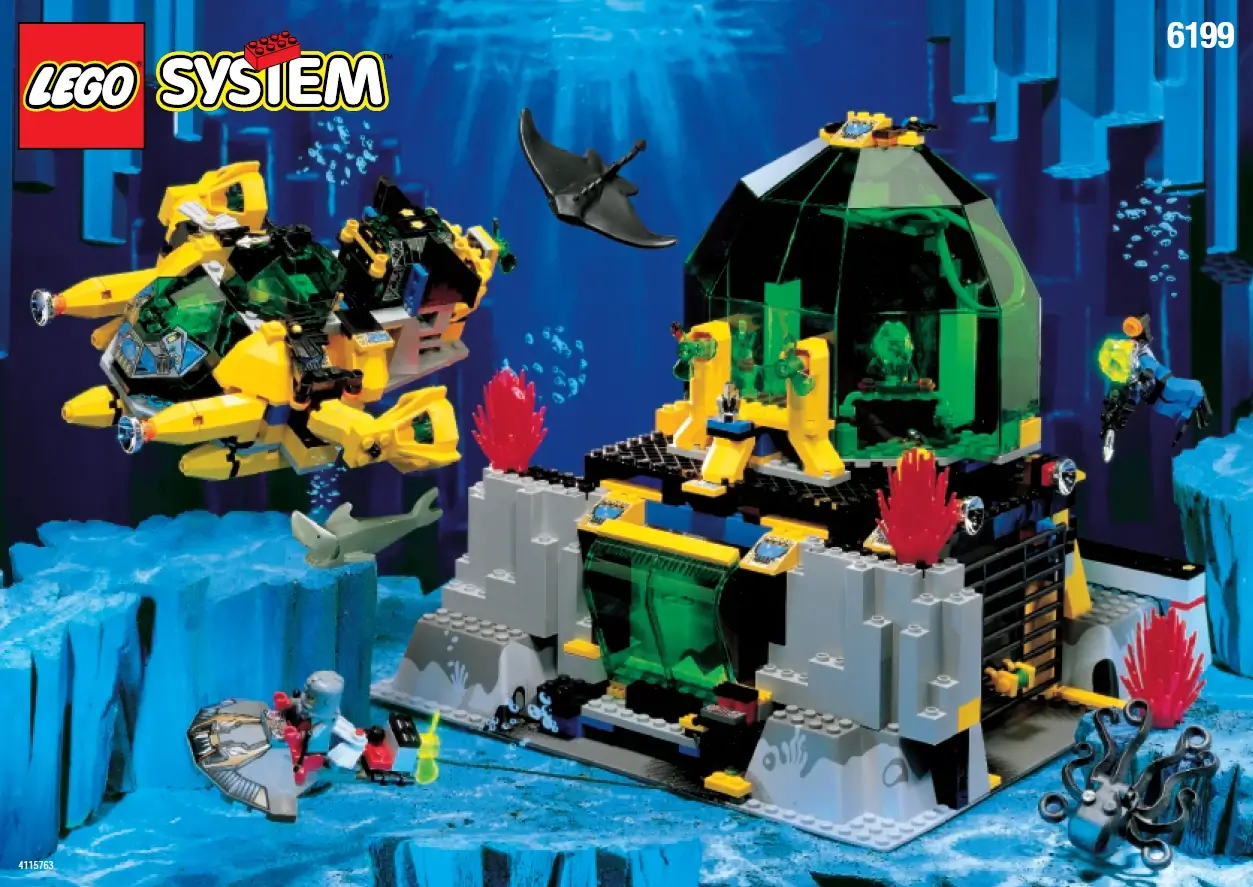 Pudełko zestawu 6199 z serii LEGO® Aquazone – Podwodna baza