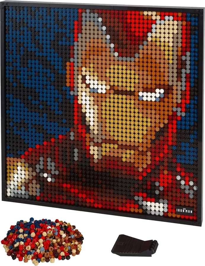 Iron Man autorstwa studia Marvel z serii LEGO® Art