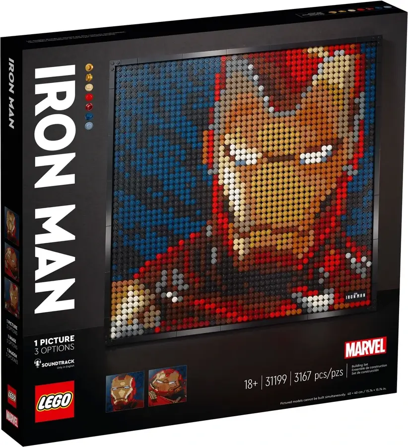 Pudełko zestawu 31199 z serii LEGO® Art – Iron Man