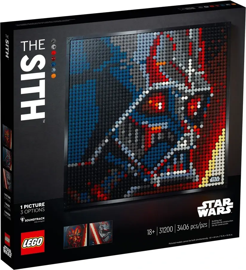 Pudełko zestawu 31200 z serii LEGO® Art – Sith™ z Gwiezdnych Wojen™