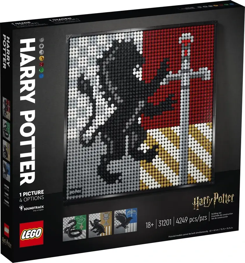 Pudełko zestawu 31201 z serii LEGO® Art – herby Hogwartu™