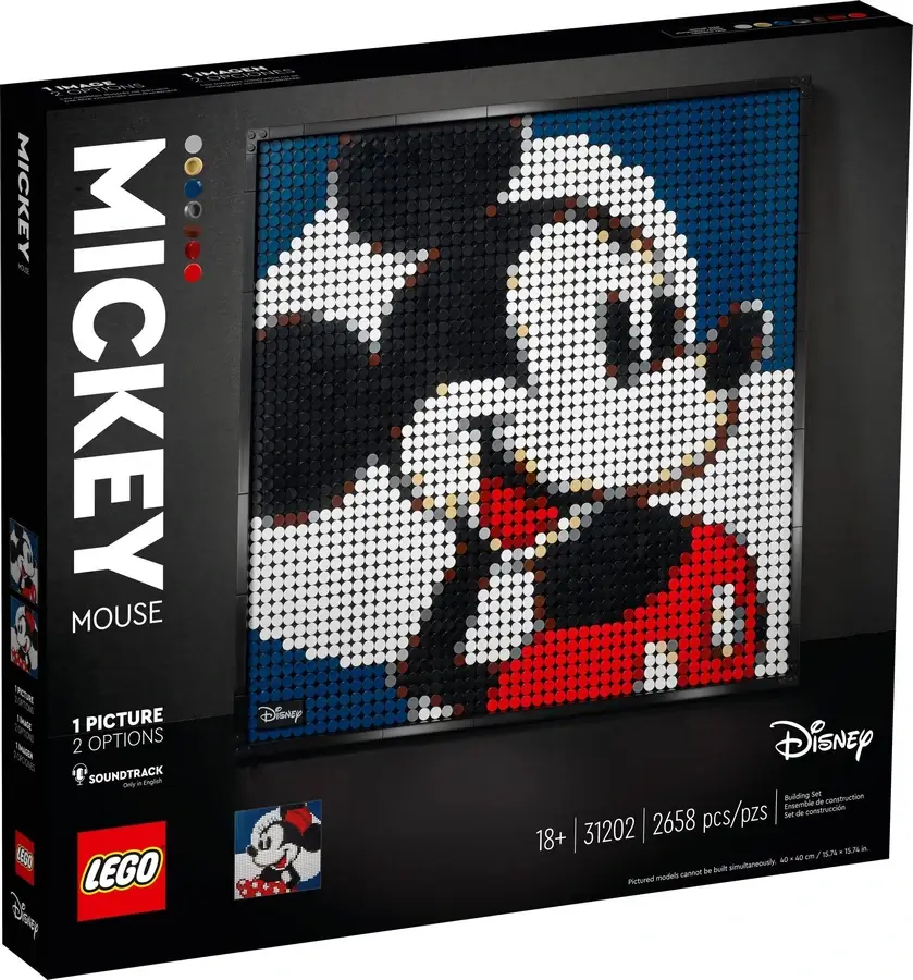 Pudełko zestawu 31202 z serii LEGO® Art – Mickey Mouse