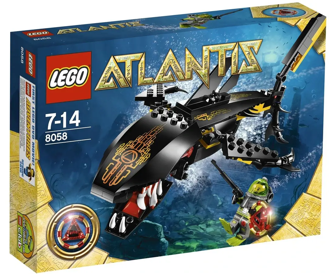 Pudełko zestawu 8058 z serii LEGO® Atlantis – czarny rekin