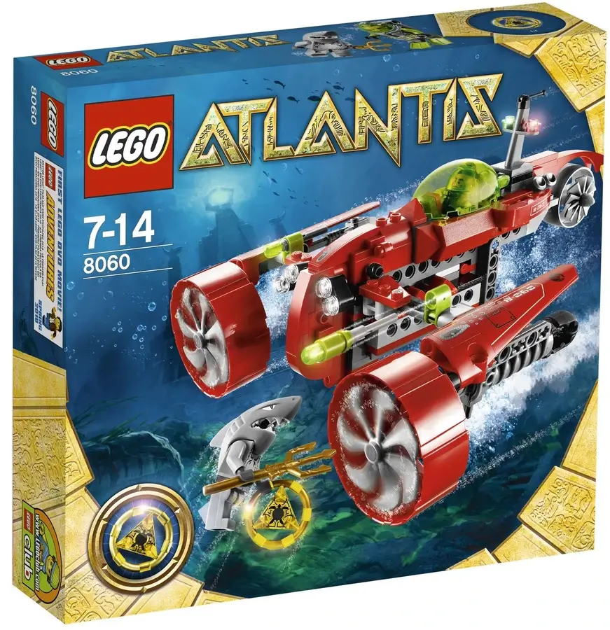 Pudełko zestawu 8060 z serii LEGO® Atlantis – łódź podwodna