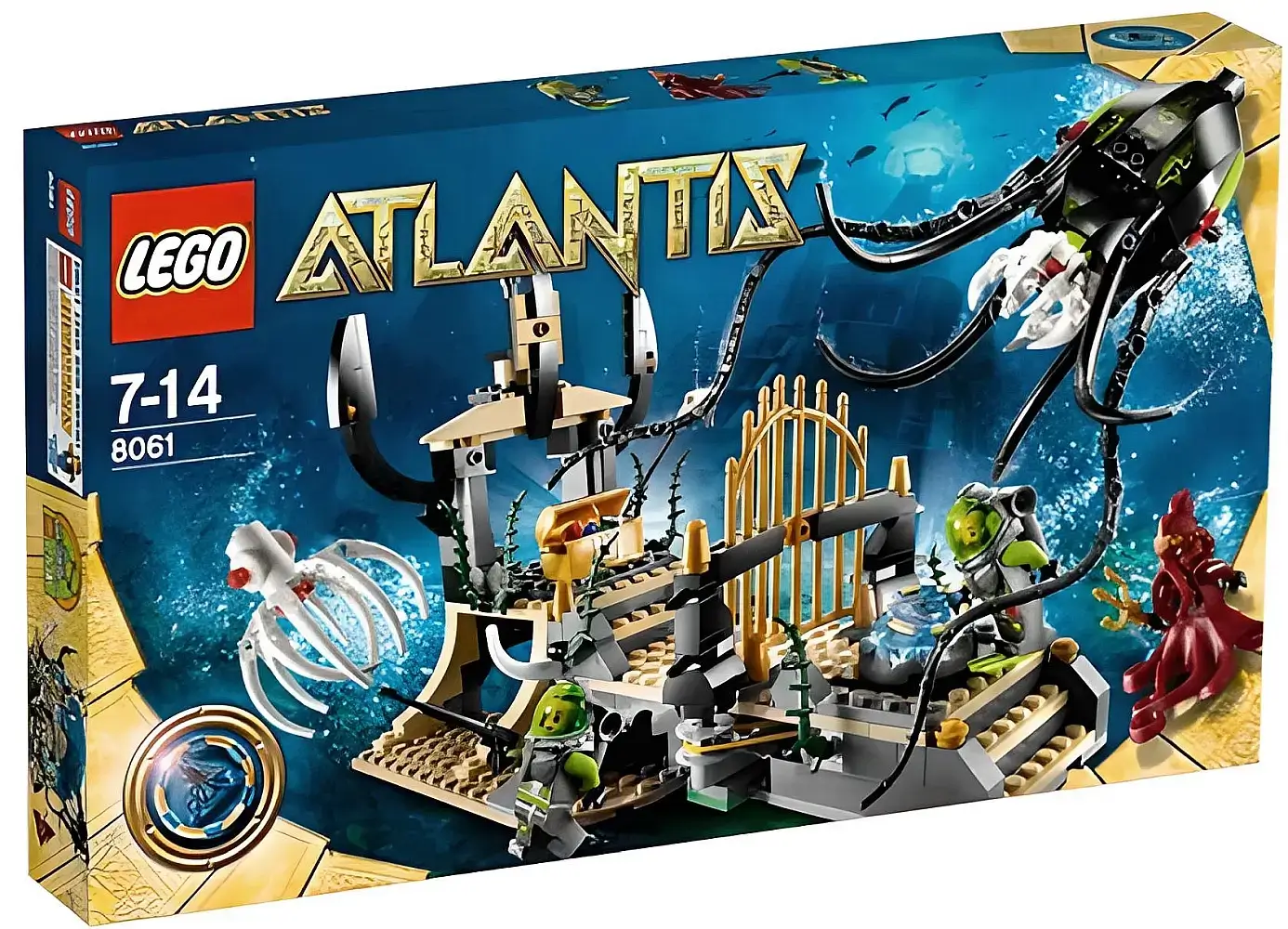 Pudełko zestawu 8061 z serii LEGO® Atlantis – świątynia z kałamarnicą