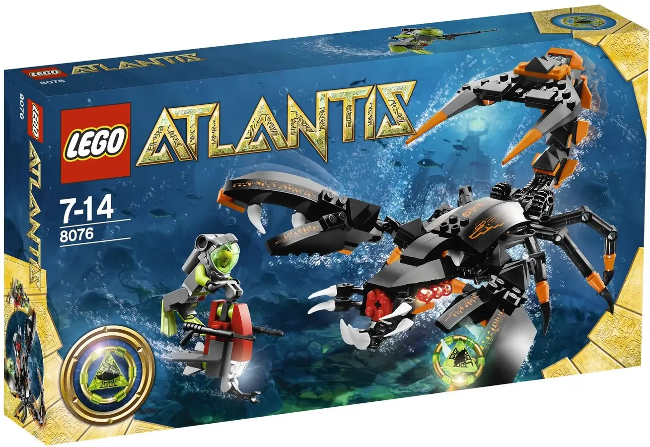 Pudełko zestawu 8076 z serii LEGO® Atlantis – Skorpion