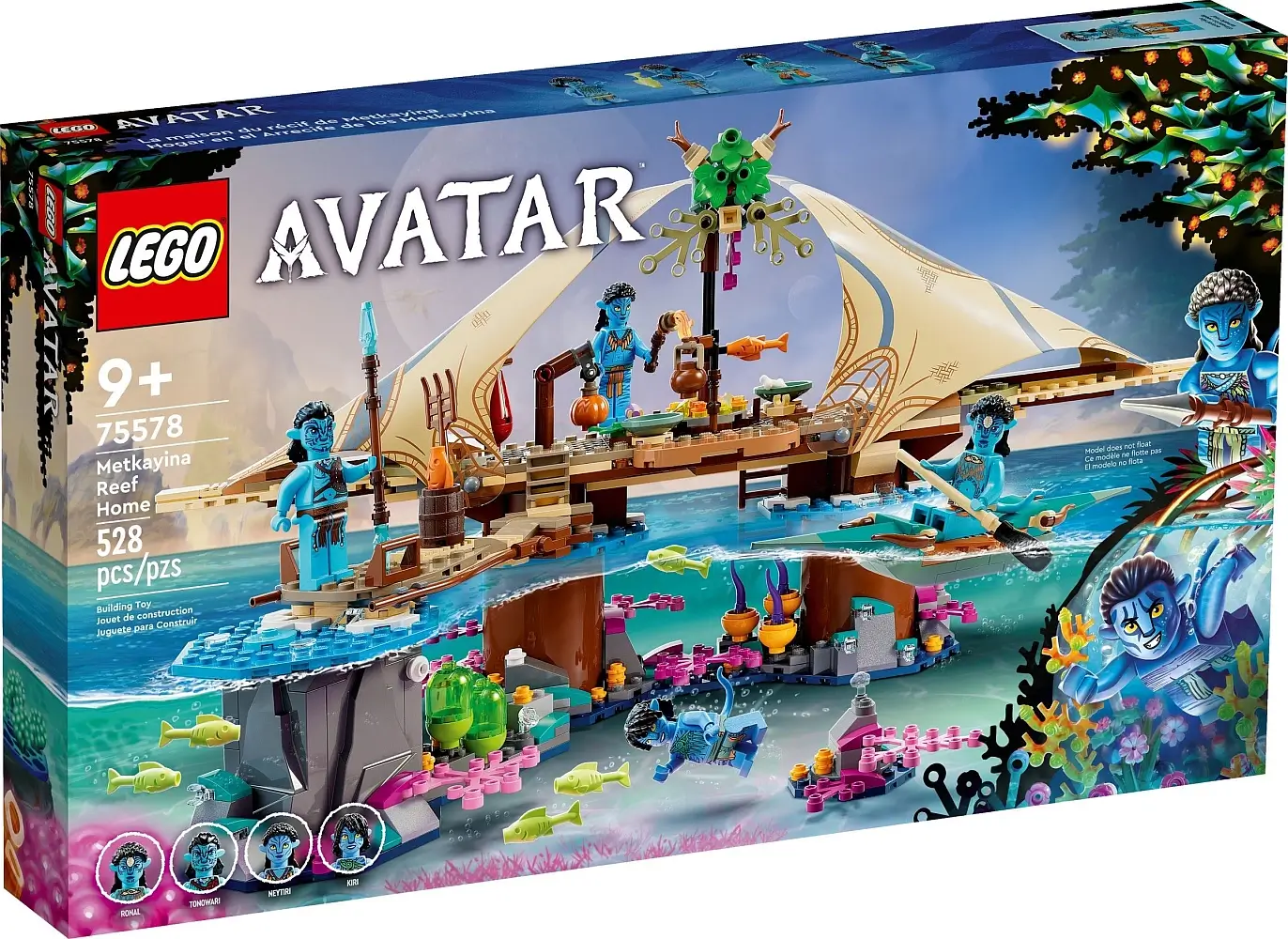 Pudełko zestawu 75578 z serii LEGO® Avatar™ – Dom klanu Metkayina