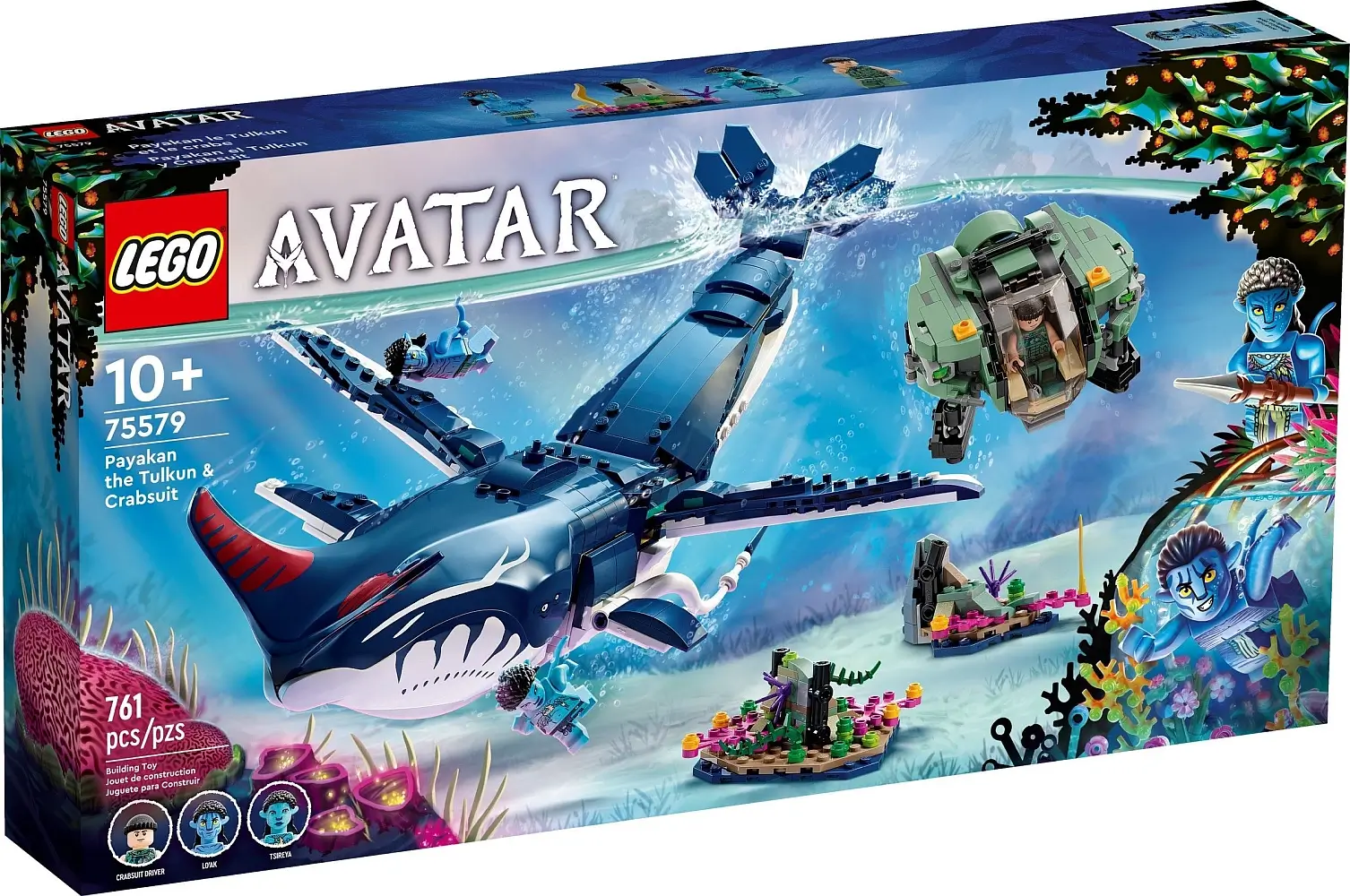 Pudełko zestawu 75579 z serii LEGO® Avatar™ – Payakan the Tulkun i mech-krab