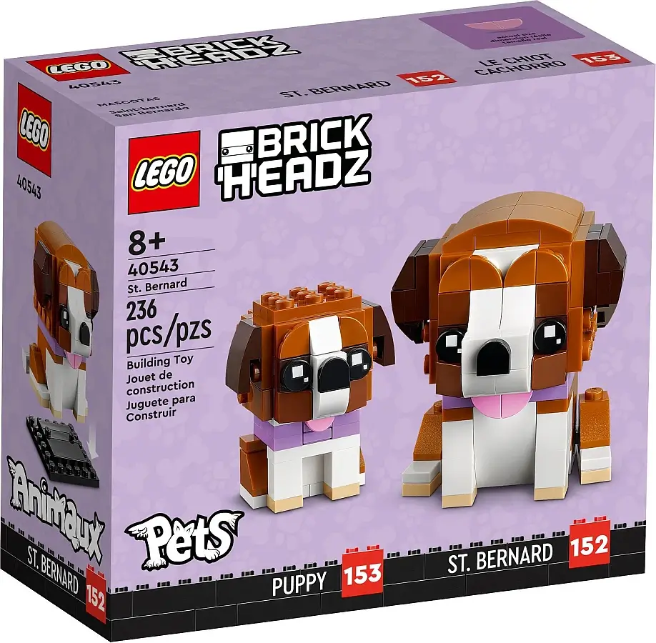 Pudełko zestawu 40543 z serii LEGO® BrickHeadz – Bernardyn