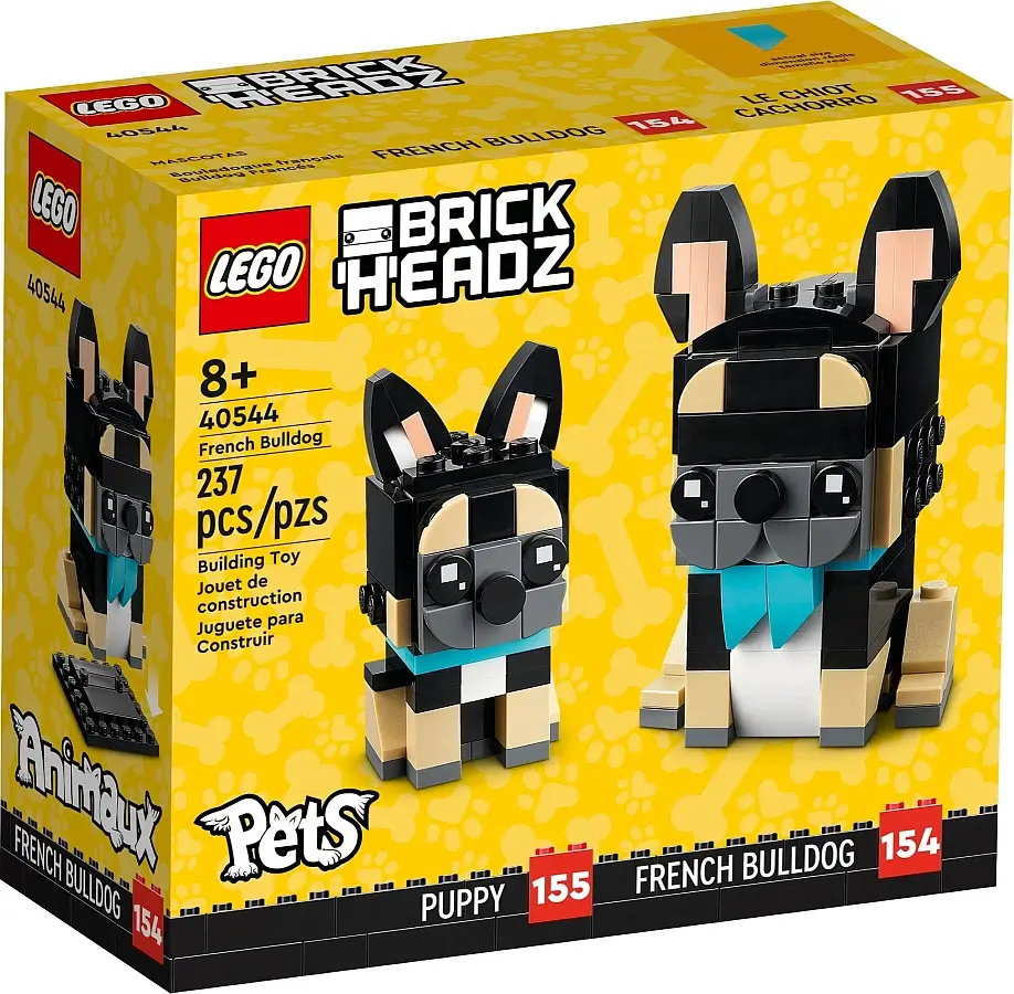 Pudełko zestawu 40544 z serii LEGO® BrickHeadz – Buldog francuski