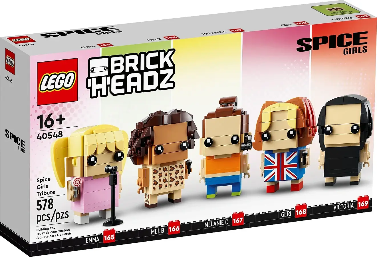 Pudełko zestawu 40548 z serii LEGO® BrickHeadz – Hołd dla Spice Girls