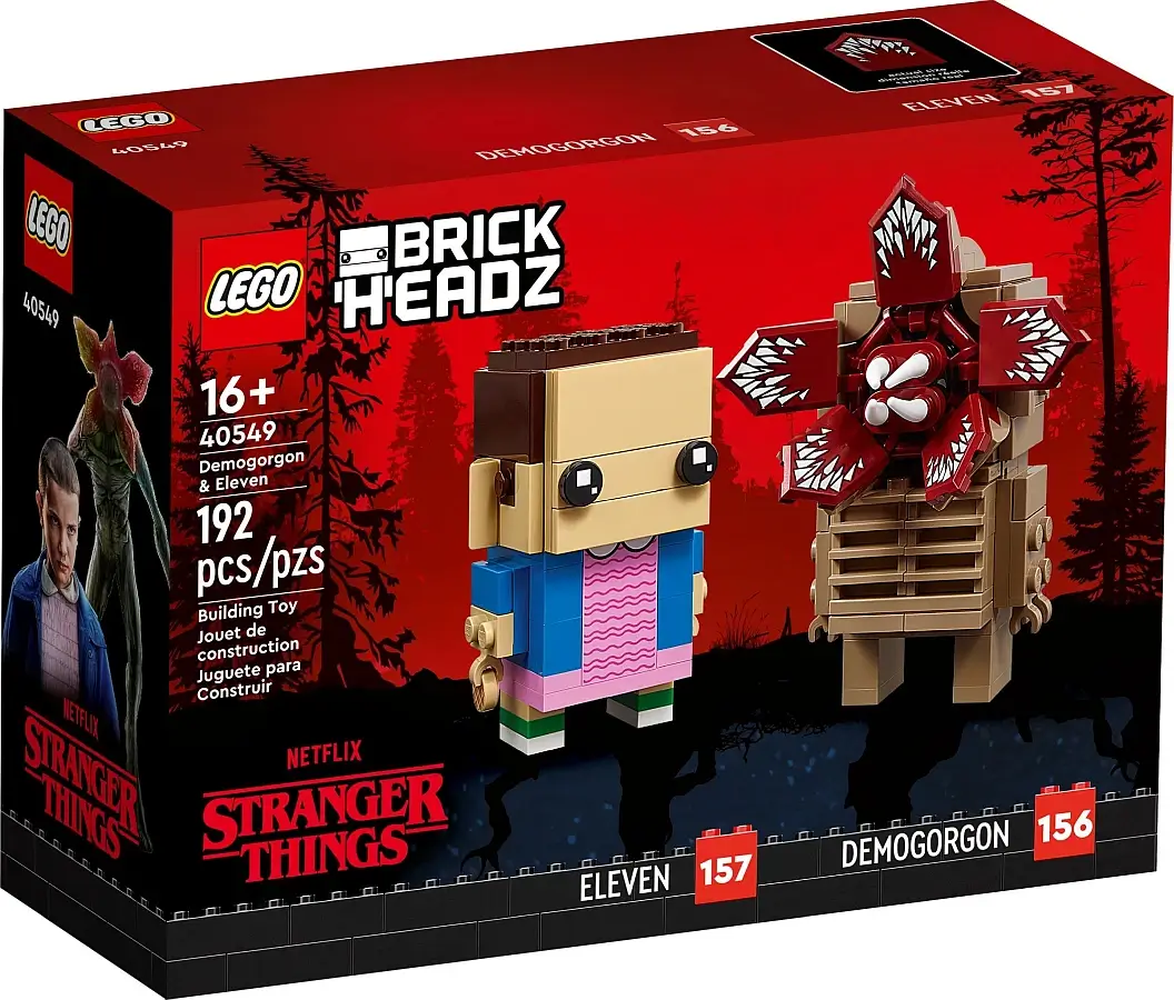 Pudełko zestawu 40549 z serii LEGO® BrickHeadz – Demogorgon i Jedenastka 