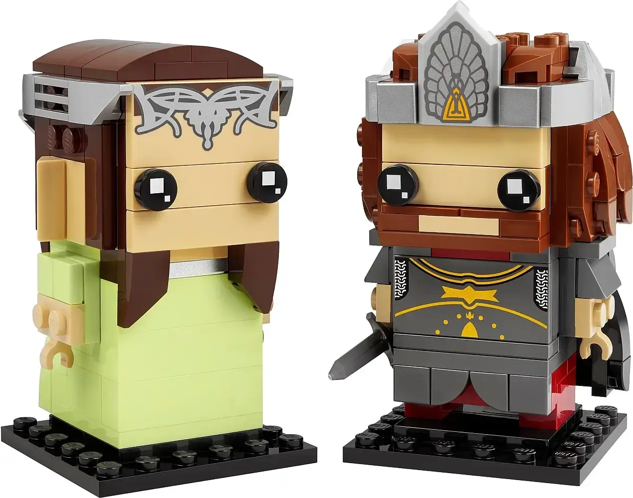 Figurki Aragorna™ i Arweny™ z serii LEGO® Brickheadz