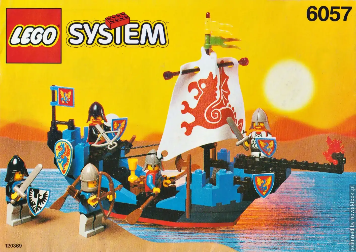Zdjęcie zestawu 6057 z serii LEGO® Castle – Łódź Czarnego Rycerza