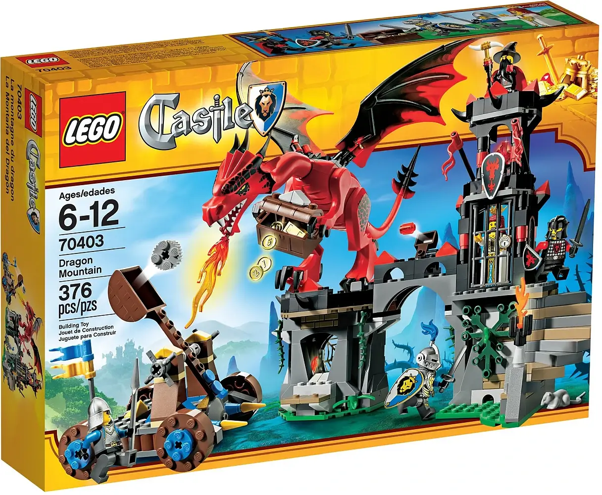 Zdjęcie pudełka zestawu 70403 z serii LEGO® Castle – Smocza góra