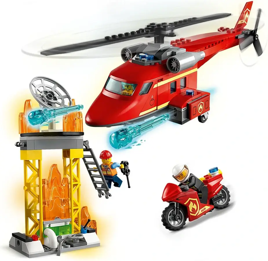 Czerwony strażacki helikopter z serii LEGO® City
