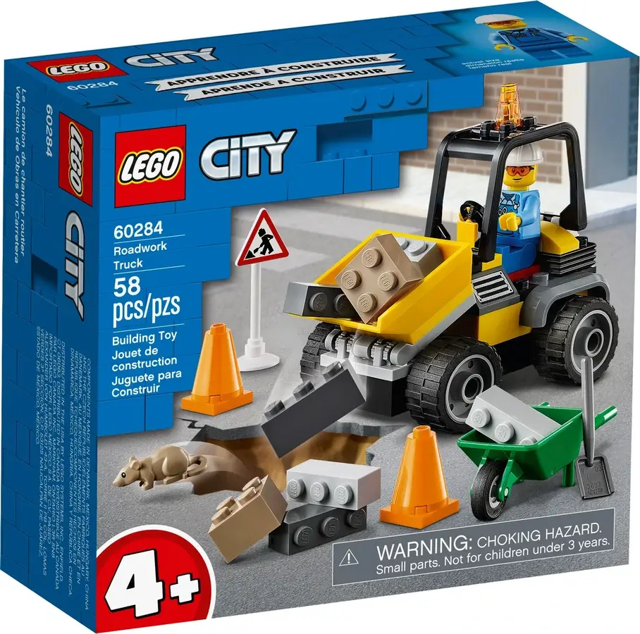 Pudełko zestawu 60284 z serii LEGO® City™ – Pojazd do robót drogowych