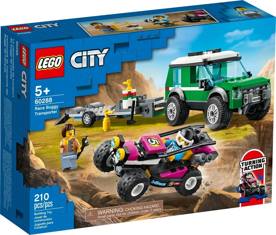 Pudełko zestawu 60288 z serii LEGO® City™ – Transporter łazika wyścigowego
