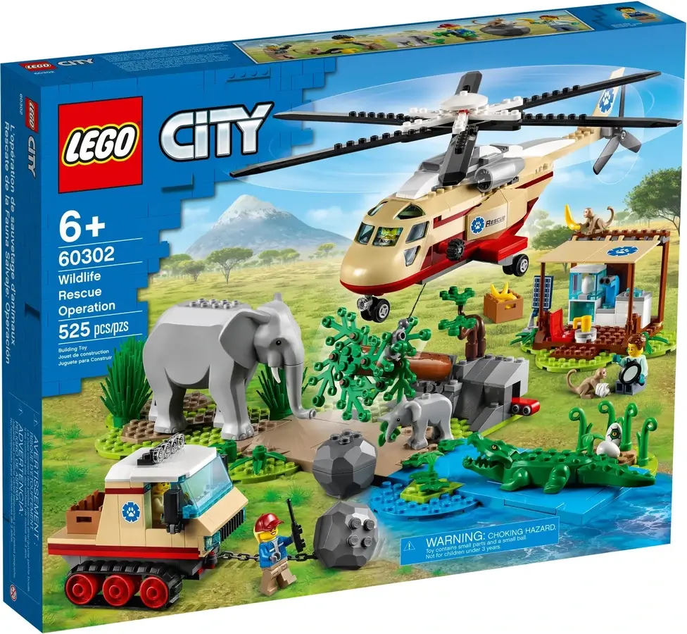 Pudełko zestawu 60302 z serii LEGO® City – Na ratunek dzikim zwierzętom