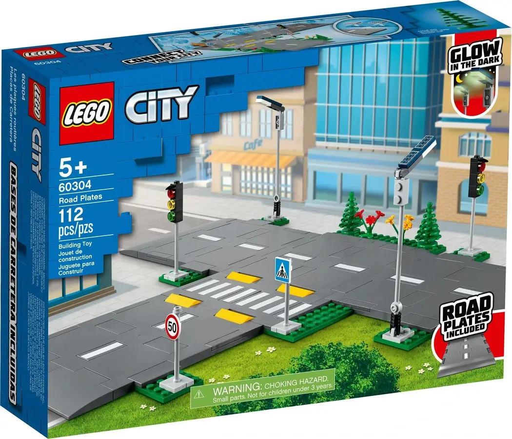 Pudełko zestawu 60304 z serii LEGO® City – Płyty drogowe