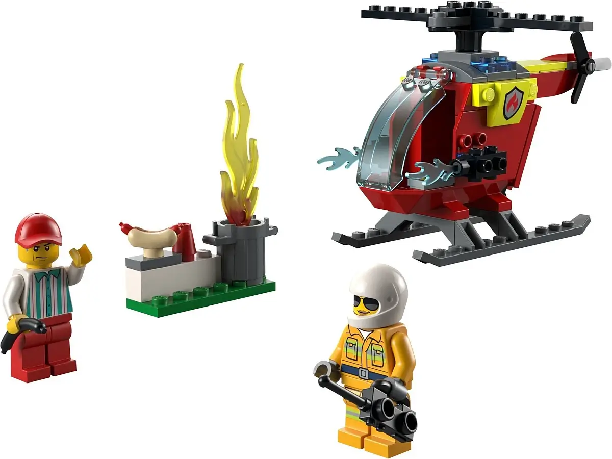 Helikopter strażacki i hot-dogi z serii LEGO® City