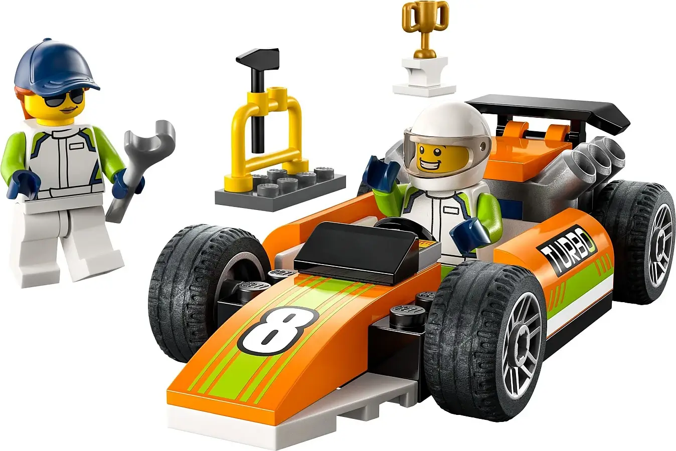 Pomarańczowy samochód wyścigowy z serii LEGO® City